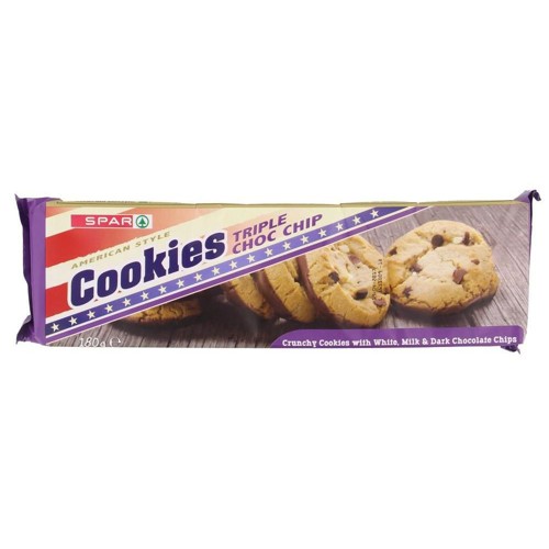 SPAR triple chocolate cookies 180 gram