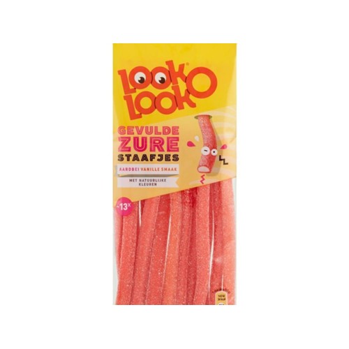 Look-O-Look gevulde zure staafjes 125 gr