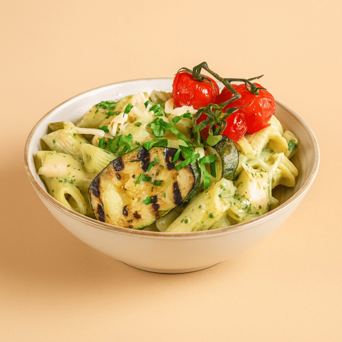 Pasta smoked chicken
